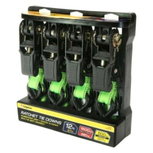 ALLD42462 CargoLoc 4 Piece Ratchet Tie Downs 1 in x 12 ft - CargoLoc